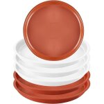 Lot de 6 soucoupe pour pot de fleur 20 cm plateau pour plantes en plastique dessous de jardini�re ronde ...