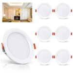 Lot de 6 spot led encastrable, 5w 500lumen equivalent 50w incandescence, 4000k blanc spot led extra plat ...