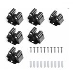 Lot de 6 supports � balais avec vis, 5 adh�sifs sans clous, support mural autocollant pour balais, porte ...
