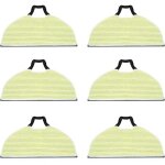 Lot de 6 tampons de rechange pour balai vapeur shark rv2410 2610wd 2610wa / wfus sweeper robot - lavables ...