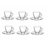 Lot de 6 tasses à expresso en verre roma lav 95 ml Lot de 6 tasses à expresso en verre roma lav 95 ml