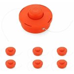 Vurahome - lot de 6 t�te d�broussailleuse universelle, rouge plastique nylon bobine de rechange de tondeuse ...