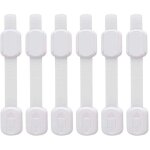 [lot de 6] verrous de s�curit� pour b�b�s et enfants, adapt�s aux armoires, tiroirs, fours, r�frig�rateurs, ...