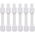 [lot de 6] verrous de s�curit� pour b�b�s et enfants, adapt�s aux armoires, tiroirs, fours, r�frig�rateurs, ...