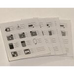 Lot de 60 tiquettes signaltiques autocollantes de reprage des circuits sur disjoncteur ou tableau ...
