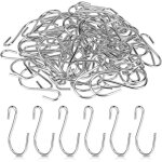 Lot de 60 petits crochets en forme de s acier inoxydable 2, 6 cm argent mini crochet de suspension en ...