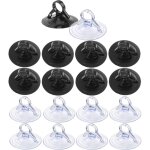 Lot de 60 pi�ces ventouse 45mm, ventouse noire et transparente, ventouse de voiture sans crochet forte ...