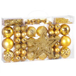 Lot de 66 boules de nol dcorations pour sapin en plastique robuste dcoration de nol intrieur extrieur ...