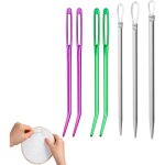 Lot de 7 aiguilles  laine mousses  grand chas - aiguilles  fil - aiguilles  repriser - pointe incurve ...