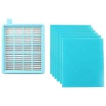 Lot de 7 filtres hepa en maille pour aspirateur philips