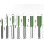 Lot de 7 fraises  bois professionnelles (3 - 12mm) - tige 6mm double cannelure - pour dfonceuse & menuiserie ...