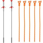 Lot de 7 furet d�boucheurs, 20 pouces / 60cm nettoyeurs pour drain outils de nettoyage de cheveux, 2 ...