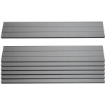 Mendler - lot de 7 lattes pour brise - vue en wpc sarthe, planches brise - vent, env. 1m� - 90cm, gris ...