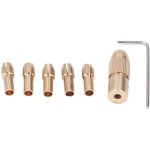 Lot de 7 mini - mandrins de perage en laiton  4 mors pour mini - perceuses et meuleuses lectriques ...