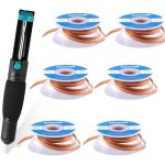 Lot de 7 pièces pompe à dessouder et tresse à dessouder pour enlever la soudure Lot de 7 pièces pompe à dessouder et tresse à dessouder pour enlever la soudure