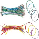 Lot de 70 porte - cl�s en fil m�tallique - 155 x 1, 5 mm - avec fermeture rotative - multicolore - en ...