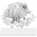 Lot de 75 tendeur elastique cordons lastiques avec boules sandow elastique boules elastiques pour chapiteaux, ...