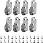 Lot de 8 barre de penderie, support tringle, penderie ovale support barre penderie alliage de zinc nickel� ...