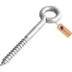 Lot de 8 boulon � ?il galvanis� 160 mm ? tige filet�e robuste avec anneau ferm� ? piton � visser pour ...