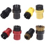 Lot de 8 brosses de nettoyage � vapeur, accessoires de nettoyage � vapeur, brosses rondes set pour k�rcher ...