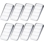 Lot de 8 cales en plastique - 5 x 3 cm - transparentes - antid�rapantes - pour sols, portes, fen�tres, ...