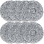 Lot de 8 chiffons en microfibre gris fonc pour aspirateurs robots dreame l10s ultra / l10 ultra / l20 ...