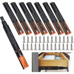 Lot de 8 coulisse de tiroir 250 mm, glissières pour tiroirs à roulement à billes fermeture amortie et ... Lot de 8 coulisse de tiroir 250 mm, glissières pour tiroirs à roulement à billes fermeture amortie et ...