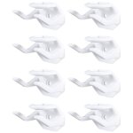 Lot de 8 crochets pour chapeau blanc - porte chapeau mural autoadh�sif pour casquette baseball - porte ...