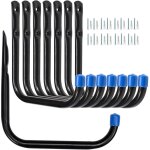 Lot de 8 crochets utilitaires de rangement de garage de 17 cm, crochets d'chelle robustes, support mural ...