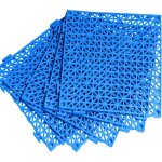 Lot de 8 dalles de sol embo�tables pour drainage de piscine, tapis de sol en pvc souple avec trous pour ...