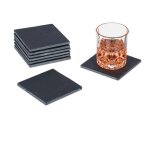Lot de 8 dessous de verre en ardoise Lot de 8 dessous de verre en ardoise