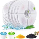 Lot de 8 filtre fontaine eau chat, cat filtres de fontaine pour chat filtres de rechange de fontaine ...