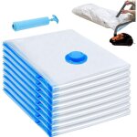 Lot de 8 grands sacs de rangement sous vide pour vtements avec pompe manuelle, gain de place de 80 % ...