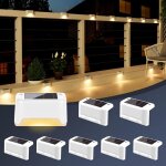 Lot de 8 lampes solaires pour escaliers ext�rieurs, �clairage ext�rieur solaire, �tanche lampes solaires ...