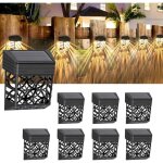 Lot de 8 lampes solaires pour terrasse, escaliers, cour, chemin et alle - tanches - automatique - clairage ...