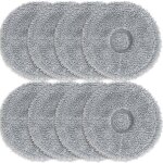 Lot de 8 lingettes microfibres gris fonc� pour aspirateurs robots dreame l10s ultra / l10 ultra / l20 ...