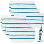 Lot de 8 lingettes de rechange pour balai vapeur black + decker sm1600, sm1610, sm1620, hsm13e1, hsmc1300fx, ...