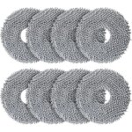 Lot de 8 lingettes de rechange pour robots roborock saros 10r / q revo / qrevo maxv / qrevo master / ...