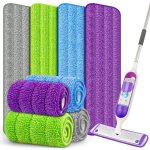 Lot de 8 lingettes r�utilisables compatibles avec le balai swiffer powermop, recharges en microfibre ...