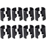 Lot de 8 noir paires de clips en fil m�tallique de 2, 5 cm pour �tag�res de poteau de 25. 4 mm, manchons ...