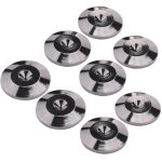 Lot de 8 patins antichoc en mtal pour haut - parleurs, lecteurs cd, platines, amplificateurs, enregistreurs ...