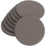 Lot de 8 patins antidrapants pour meubles, 4 cm, ronds en caoutchouc antidrapant, dessous de verre ...