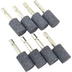 Lot de 8 pi�ces de meule cylindrique - pointe de meulage mont�e sur pierre abrasive � tige hexagonale ...