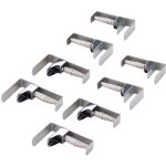 Lot de 8 pinces pour nappe en acier inoxydable fackelmann tecno