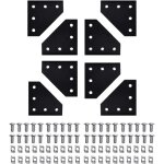 Lot de 8 plaques de connexion en aluminium 4040, avec 40 vis et 40 �crous m, 1 cl� pour profil� d'aluminium ...