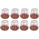 Lot de 8 prot�ge - pieds de chaise, tabouret et table, silencieux, �pais, transparents, ronds, taille ...