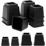 Lot de 8 rehausseurs lit r�glables empilables 4 grands 4 petits hauteur 3 / 5 / 8 pouces support lourd ...