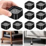 Lot de 8 rehausseurs de meubles r�glables - cales de lit empilables (3, 5 � 10, 5 cm) - pieds de levage ...