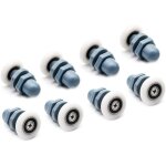 Lot de 8 roulettes pour porte de douche, roulettes de rechange pour porte de douche en plastique, nylon ...