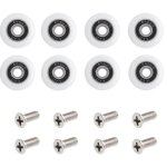 Lot de 8 roulettes pour porte de douche avec des vis, 23 mm de diamètre roulettes de rechange pour porte ... Lot de 8 roulettes pour porte de douche avec des vis, 23 mm de diamètre roulettes de rechange pour porte ...